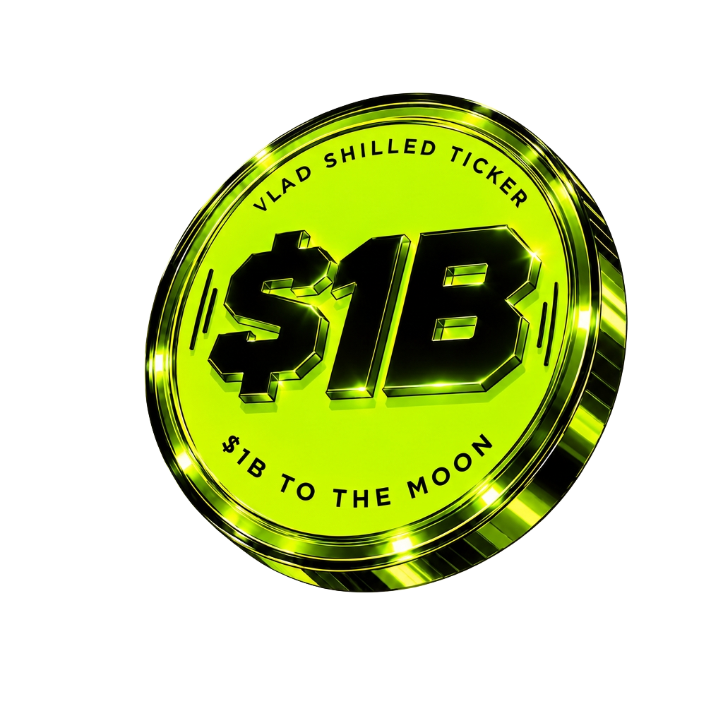 Metallic neon lime $1B coin